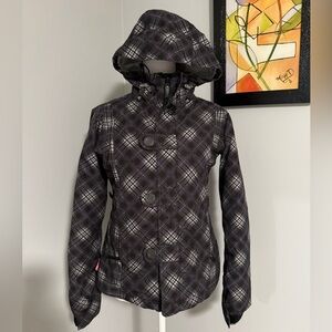 Plaid Hooded Women's Jacket